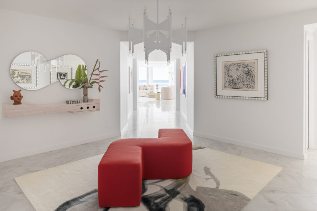 Luxury entryway design in Sloans Curve Palm Beach by Andrew Suvalsky Designs.