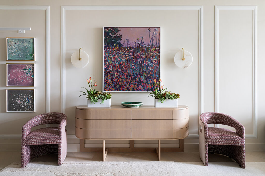 Design details like trim and millwork make this foyer stand out. 